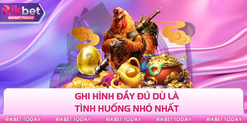 Đá Gà Rikbet 2 Ghi hình đầy đủ dù là tình huống nhỏ nhất
